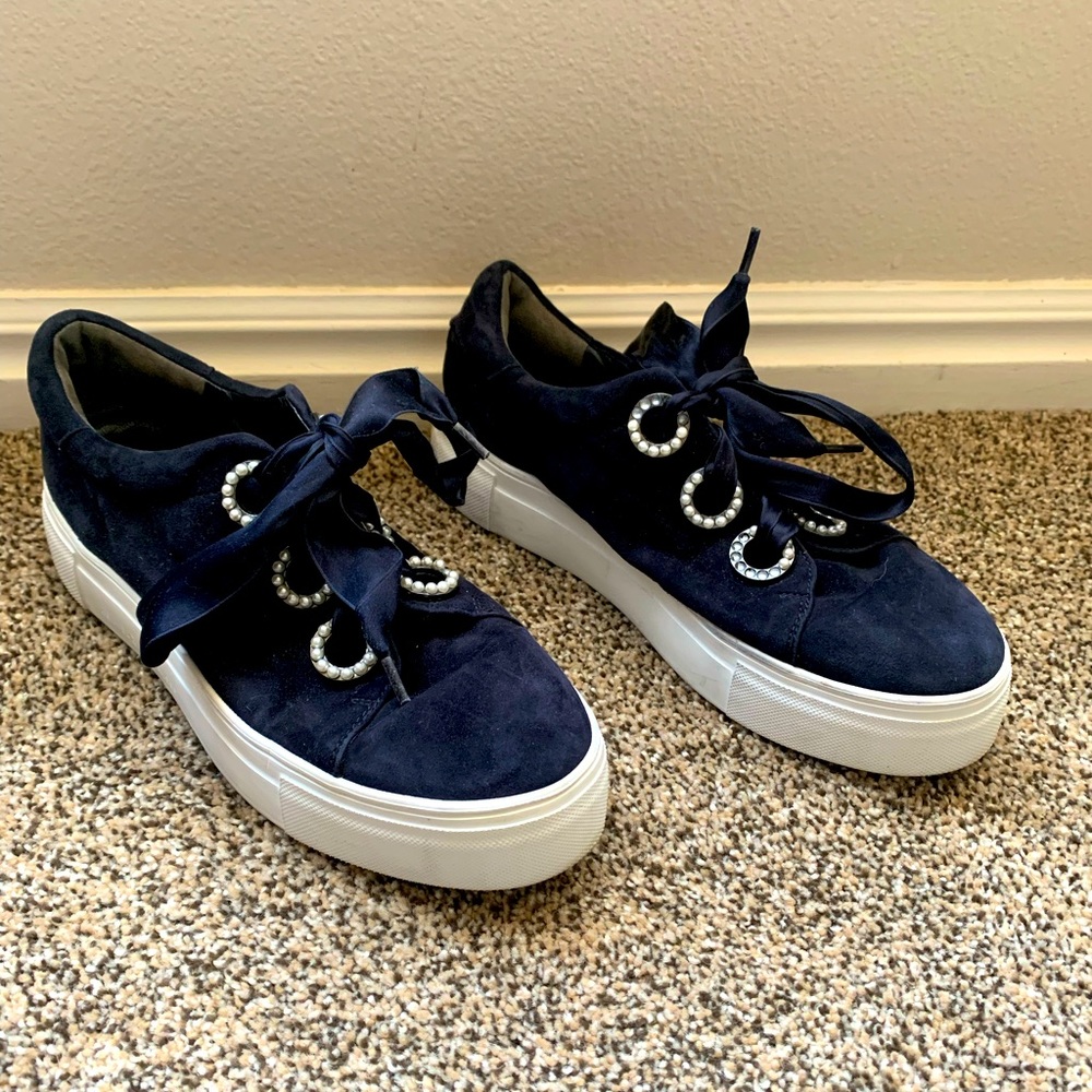 Women’s Kenner & Schmenger Navy blue pearl trainers sneakers tennis shoes